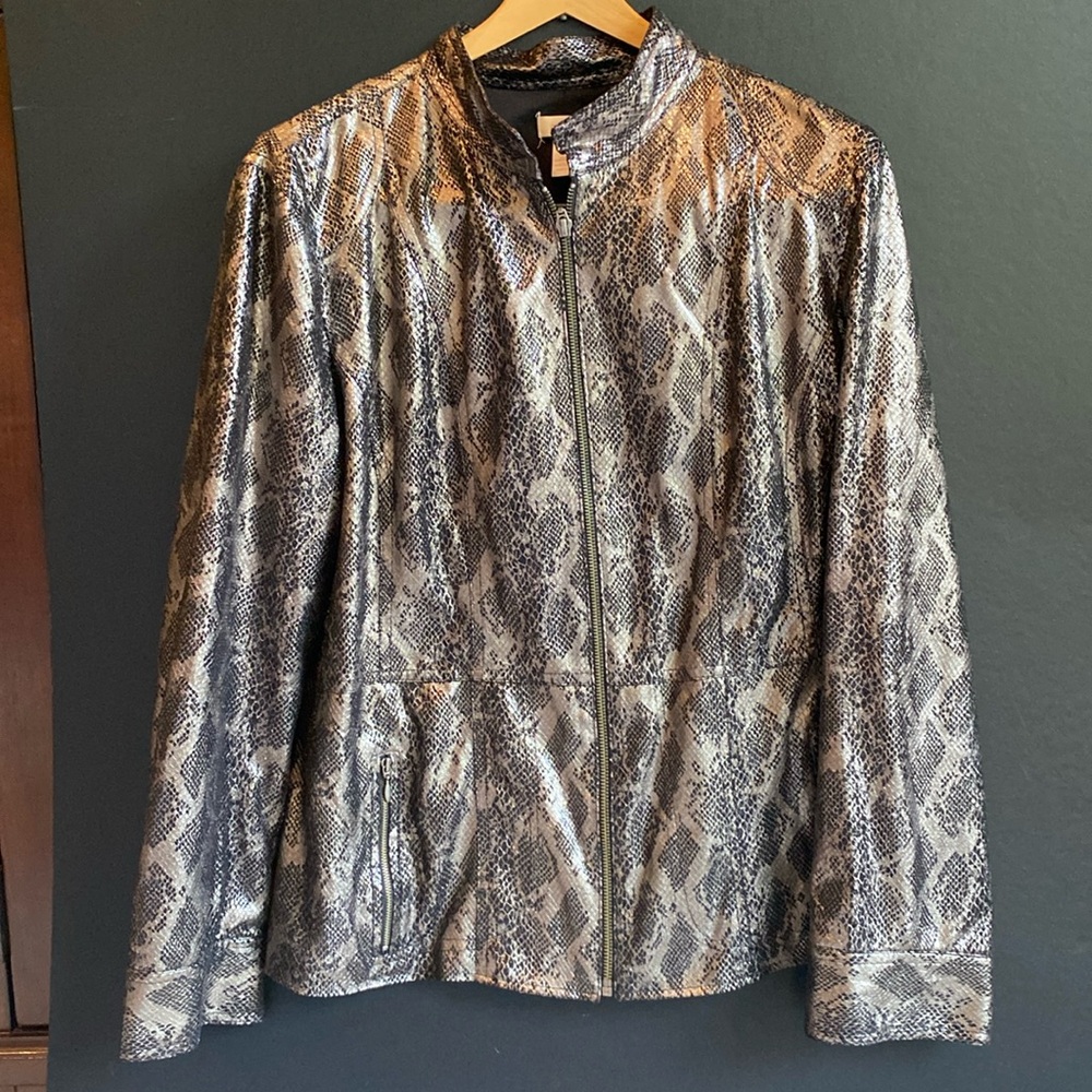CHICO’S Snake Print Jacket